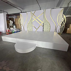 white stage rental